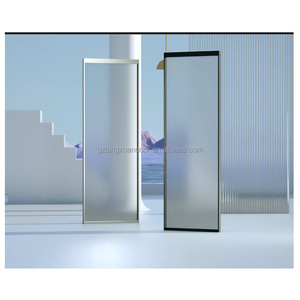<span class=keywords><strong>Porte</strong></span> <span class=keywords><strong>coulissante</strong></span> en aluminium à rail dissimulé, design moderne, avec miroir en verre, pour <span class=keywords><strong>placard</strong></span> - Product Image 2