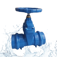 Vanne à opercule manuelle en fonte ductile PN10 DN40-300 EPDM à faible couple, époxy bleu, pour l'irrigation agricole