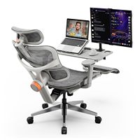 Promotion Chaise de bureau ergonomique en maille confortable et économique pour directeur, avec fonction inclinable, idéale pour l'étude et l'ordinateur