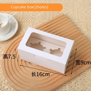 <strong>Custom</strong> Recycled Cardboard White Cake Window Box with 4/6 Hole Embossed Cupcake Packaging - Product Image 6