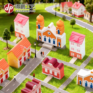 Dp Miniatura de casa de resina estilo bohemio, decoración artesanal, adorno de escritorio - Product Image 2