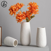 Vase à fleurs en porcelaine nordique de luxe moderne ARM LVG, blanc, fait main, hydroponique, pot créatif, vase à bourgeons, récipient, vases floraux