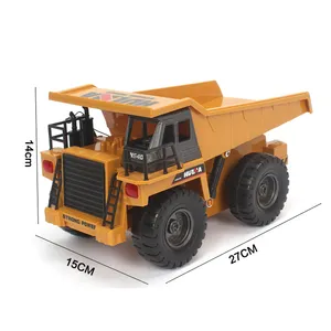 Huina 1540 1/18 Schaal Afstandsbediening Speelgoed 2.4G 6ch Legering Rc Dump Truck Voertuig Ingenieur Auto Speelgoed