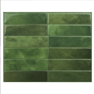 Smart Peel and Stick <b>Backsplash</b> <b>Tiles</b> Dark Green Self Adhesive 3d Wall Stickers - Product Image 2