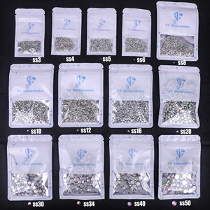 Ensemble de strass en verre holographique AB pour nail art, vente en gros VC, SS3-SS30, décoration en cristal, utilisé pour les étuis de téléphone en cristal - Product Image 1