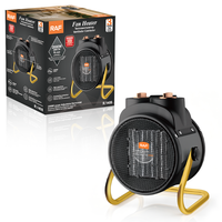 Ventilateur chauffant portable 2000W à faible bruit avec protection contre la surchauffe, chauffage rapide pour la maison, l'atelier, le bureau, le garage R.1408