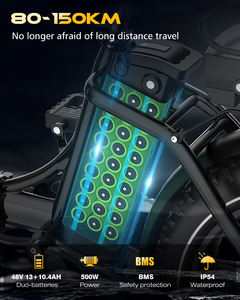 Bicicleta eléctrica plegable KOOLUX Bk6S Pro con neumáticos gruesos, 48V13+10.4Ah, baterías dobles, largo alcance, para ciudad, ¡en oferta! - Product Image 6