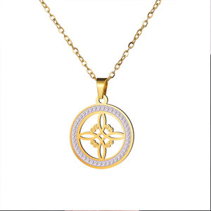 Collar <span class=keywords><strong>de</strong></span> Moda para Mujer, <span class=keywords><strong>de</strong></span> Acero Inoxidable 316L, Resistente al Agua y al Deslustre, con Colgante <span class=keywords><strong>de</strong></span> Moneda <span class=keywords><strong>de</strong></span> Circonio, Chapado en Oro <span class=keywords><strong>de</strong></span> 14k y 18k, Diseño <span class=keywords><strong>de</strong></span> Bruja - Product Image 5