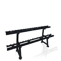 Support Commercial à Deux Niveaux pour Haltères – Rangement de Poids Libres pour Salle de Sport – Équipement Sportif – Présentoir à Haltères à Deux Niveaux – Accessoires de Fitness