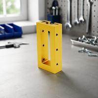 Support en alliage d'aluminium anodisé or, usiné CNC de précision, avec trou fendu, pièce de support en aluminium pour équipement