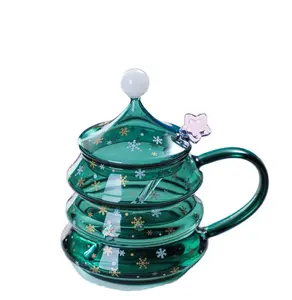 Tasse à café en verre coloré, bodum thule de verre Borosilicate, "cadeaux de noël", tasses en forme d'arbre de noël, nouveau Design