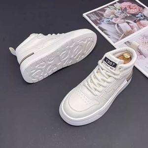Zapatillas Deportivas Blancas de Caña Alta, Tendencia de Moda 2025, Suela de Goma Gruesa, para Todas las Estaciones, Deportes al Aire Libre, Ocio - Product Image 6