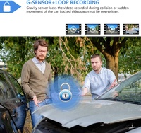 2.5D Kaca Lengkung Putih 9.66 inci Layar Sentuh Penuh DVR Mobil Monitor Spion Mobil 1080P HD Stream Kamera Perekam Pandangan Belakang