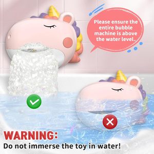 Jouets aquatiques interactifs rechargeables pour baignoire et douche, machine à bulles licorne, jouets de bain pour tout-petits avec musique - Product Image 4