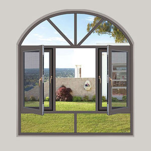 Ouragan Double verre isolation phonique ouverture horizontale vers l'intérieur tempête fenêtre à battant <span class=keywords><strong>en</strong></span> aluminium extérieur - Product Image 1