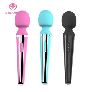 SacKnove Mejor Usb Eléctrico Masaje de Manos Potente <span class=keywords><strong>Motor</strong></span> Vibración Silicona Juguetes Sexuales Cuerpo Av Vibrador Masajeador Para Parejas Mujeres - Product Image 1