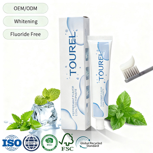 <span class=keywords><strong>Dentifricio</strong></span> all'ingrosso di alta qualità OEM smacchiatore sbiancamento dei denti alito fresco <span class=keywords><strong>dentifricio</strong></span> alla menta senza fluoro - Product Image 1