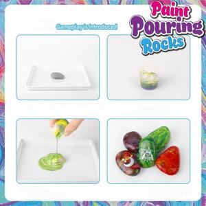 हाथ DIY बच्चों के शैक्षिक खिलौने रचनात्मक उल्टे पत्थर पेंटिंग कला भित्तिचित्र खिलौना सेट - Product Image 4