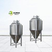 Fermenteur Conique Commercial en Acier Inoxydable pour Brasserie, Refroidissement par Glycol, 1000L 2000L, avec Enveloppe à Cavités pour Fermentation