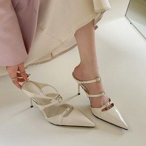 Factory Wholesale the Latest Pointy Daily Office Wear Summer Slippers With High Heels for Women - Product Image 1