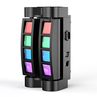 U`King 60W Spider Moving Beam Light 8 LED RGBW Mini Spider Projecteur de Scène DMX Contrôle Sonore pour Club DJ Spectacle Fête à Domicile
