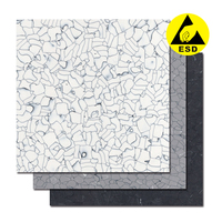 Dalles de sol en plastique antistatiques ESD résistantes à l'usure, interverrouillables, rouleaux de sol en PVC vinyle
