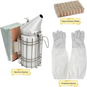 Kit de Apicultura de 12 Piezas: Herramienta para Colmenas, Agarrador de Cuadros, Cepillo para Abejas, Jaula para Reina, Ahumador de Abejas, Guantes, Bolsa de Lona, Horquilla para Miel - Product Image 4