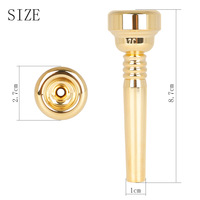 Brass Instrument Trumpet Mouthpiece Brass Gold Plated 17C Trumpet Mouthpiece for Beginner Performance