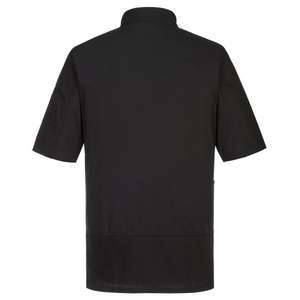 PORTWEST - C735BKRL Surrey P/E chefs chaqueta negra-EAN 5036108354726 CHEFS AND FOOD INDUSTRY WORKWEAR - Product Image 2