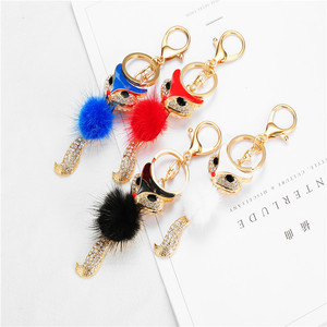 Luxury New Car Bag Charm Pendant Car Accessories Crystal <b>Fur</b> Ball <b>Fox</b> Keychain <b>for</b> Ladies Sparkly Rhinestone <b>Fox</b> Metal Key Chain - Product Image 1