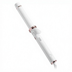 Fer à boucler automatique rotatif électrique avec cordon, baril en céramique allongé, 2 minuteurs, 9 réglages de chaleur, pour boucles/ondulations ioniques - Product Image 1