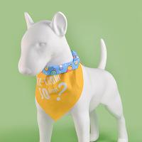 Bavoir d'été mignon pour animaux de compagnie, motif imprimé double face, motif bâtonnet de glace, cadeau de vacances pour chats et chiens, en polyester triangulaire