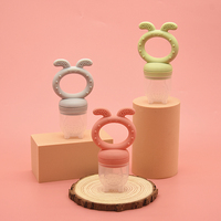 Sans BPA bébé mangeoire à fruits sucette enfant en bas âge aliments frais anneau de dentition Silicone infantile jouet de dentition pour 0-12 mois apaisant soulagement des gencives