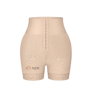 Shorty gainant taille haute pour <span class=keywords><strong>femme</strong></span> - Effet <span class=keywords><strong>ventre</strong></span> plat, rehausseur de fesses et serre-taille avec 3 rangées de crochets - Product Image 1