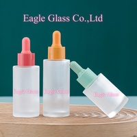 Gesicht Hautpflege Verpackung Glas Tropf flasche Serum 1 Unze 2 Unzen Milchglas ätherisches Öl Bunte Tropf flasche