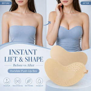 <span class=keywords><strong>Reggiseno</strong></span> Adesivo Invisibile Push-up con Coppe a Forma <span class=keywords><strong>di</strong></span> Mango, Taglie A B <span class=keywords><strong>C</strong></span> D E F, Traspirante, Riutilizzabile, Senza Schienale e Senza Spalline per Abiti da Sposa e da Sera - Product Image 3