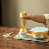 Ensemble de thé matcha japonais de 4 à 10 pièces, fouet en bambou, bol à matcha, kit d'outils pour matcha avec boîte de rangement, coffret cadeau