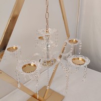 Centre de table en métal au design moderne, style rustique, pour mariage, candelabre, centre de table pour la décoration de table de mariage