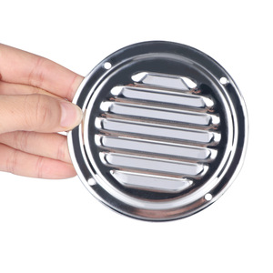 Cubierta de ventilación redonda de acero inoxidable de 101 mm (4 pulgadas) con salida de aire con rejilla para uso marino en embarcaciones - Product Image 1