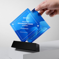 Nouveau design Trophée miniature en cristal noir étoile Trophée pour la coopération commerciale, les conférences et les prix de célébration pour les événements sportifs