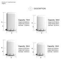 Contenant vide en PP personnalisable et remplaçable, en plastique, rechargeable, à mécanisme rotatif, pour stick plat de crème solaire et déodorant, vente en gros