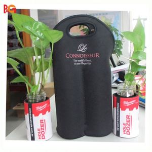 Custom High Quality Two <b>Bottles</b> Neoprene Wine Cooler Bag Factory Wholesale Insulated Red Wine Cooler Bag - Product Image 5