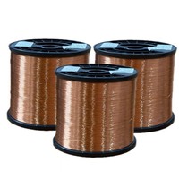 Cable de Cobre Esmaltado Redondo C11200 AWG20 Clase 130 DIN46435, Cable Crudo para Bobinado de Motores de Bombas de Agua, Uso en Exteriores y Paredes, Duradero