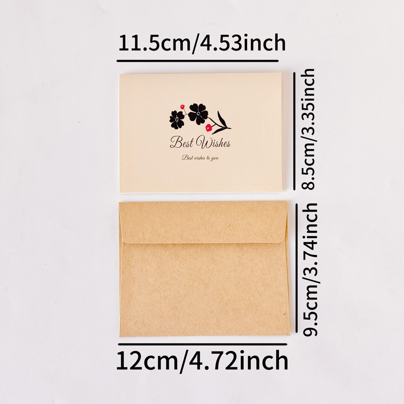 Flor de cerezo vintage (tarjeta + sobre)