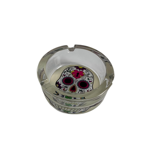 Venta al por mayor personalizado LOCO 8,5 cm Cenicero de cristal bolsillo redondo sin humo accesorios para fumar Cenicero Venta caliente accesorios para fumar - Product Image 1