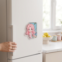 Figura de Anime Personalizada en Acrílico, Soporte Magnético, Decoración de Escritorio, Personaje de Dibujos Animados, Imán para Refrigerador, Decoración del Hogar, Regalo Promocional