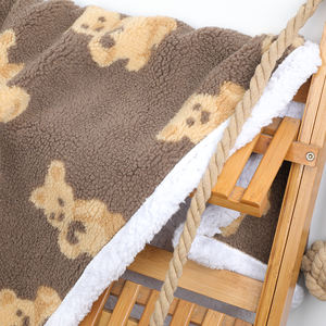 <span class=keywords><strong>Couverture</strong></span> de couette d'hiver à 2 épaisseurs en stock, <span class=keywords><strong>couverture</strong></span> polaire double couche en <span class=keywords><strong>laine</strong></span> Sherpa teddy imprimée - Product Image 3