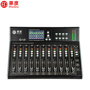 มิกเซอร์ดิจิตอล 12 แชนแนล รุ่น Q-12 คอนโซลมิกเซอร์เสียงระดับมืออาชีพ หน้าจอสัมผัส 4.3 นิ้ว บลูทูธ Type-C สำหรับการถ่ายทอดสดสำหรับดีเจ - Product Image 1