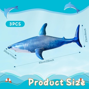 Jouets de piscine gonflables en forme de requin pour enfants et adultes, pour les fêtes d'anniversaire et de Noël, divertissements aquatiques et décorations, cadeaux de fête - Product Image 4