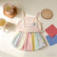 Ensembles de vêtements pour petites filles, ensembles deux pièces pour bébés filles, camisole fine sans manches, tenue séparée deux pièces pour tout-petits et nourrissons